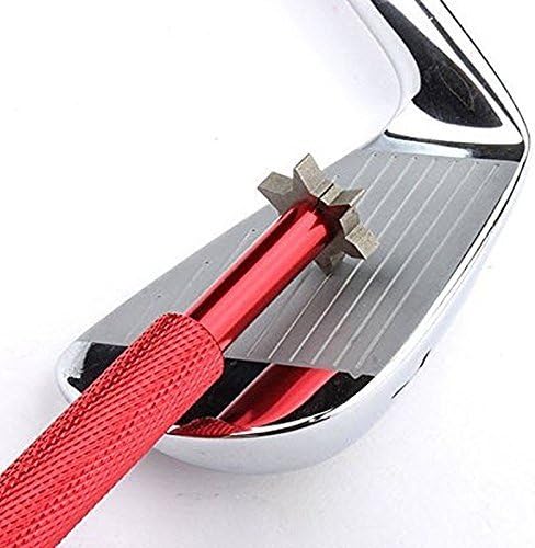 Groove Sharpener with 6 Heads - Golf Club Groove Sharpener Re-Grooving Tool and Cleaner for All Irons Pitching Sand Lob Gap and Approach Wedges and Utility Clubs ¡­