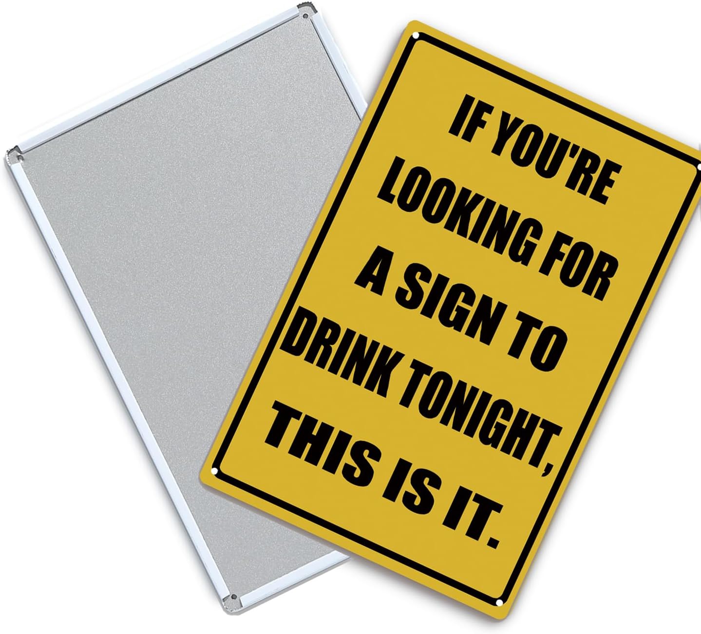 Funny Metal Sign to Drink Tonight 8" X 12" Tin Signs Man Cave Home Bar Decor Vintage Decorations Sign