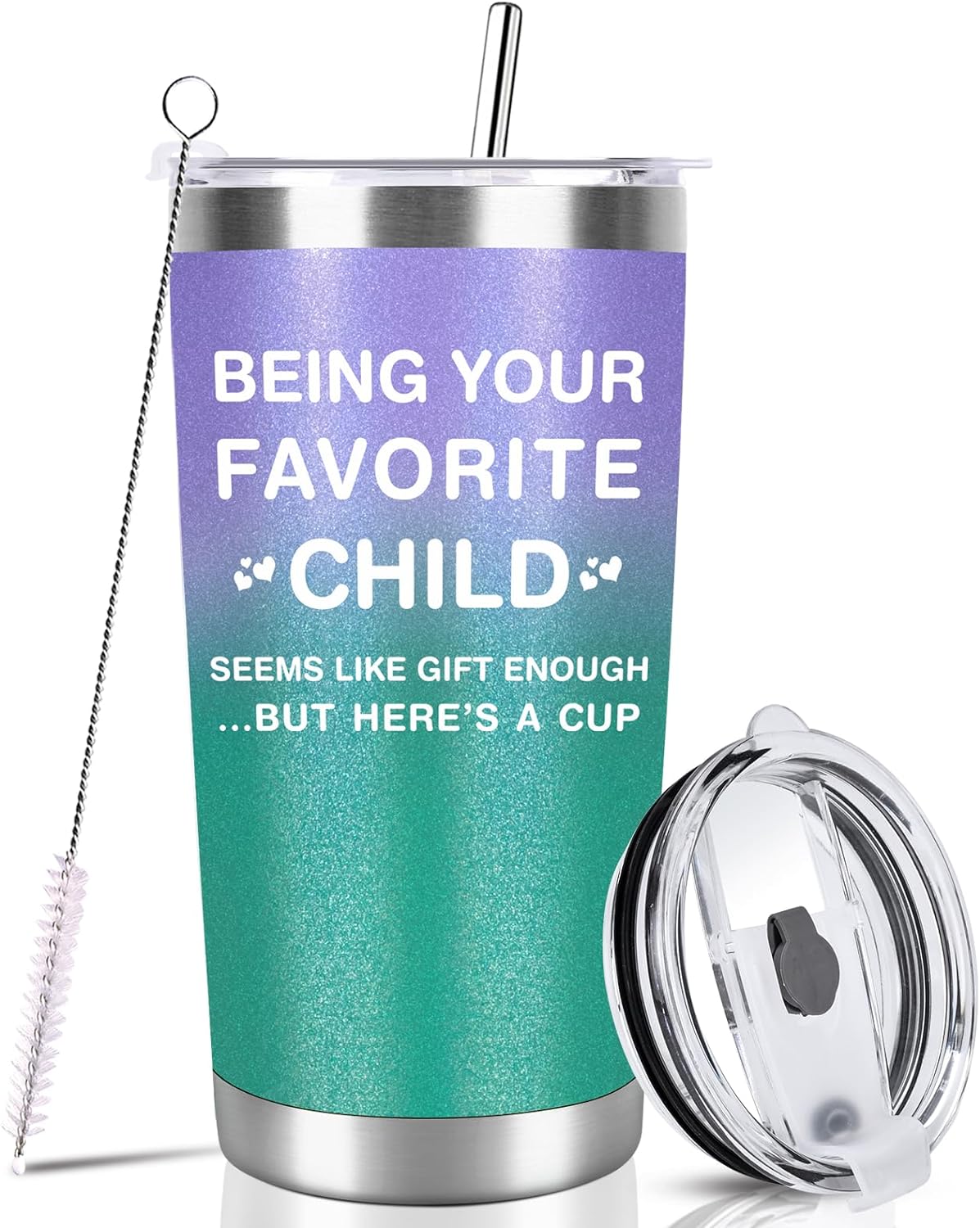 Mothers Day Mom Gifts from Daughter Son, 20 OZ Tumbler with Lid and Straw 