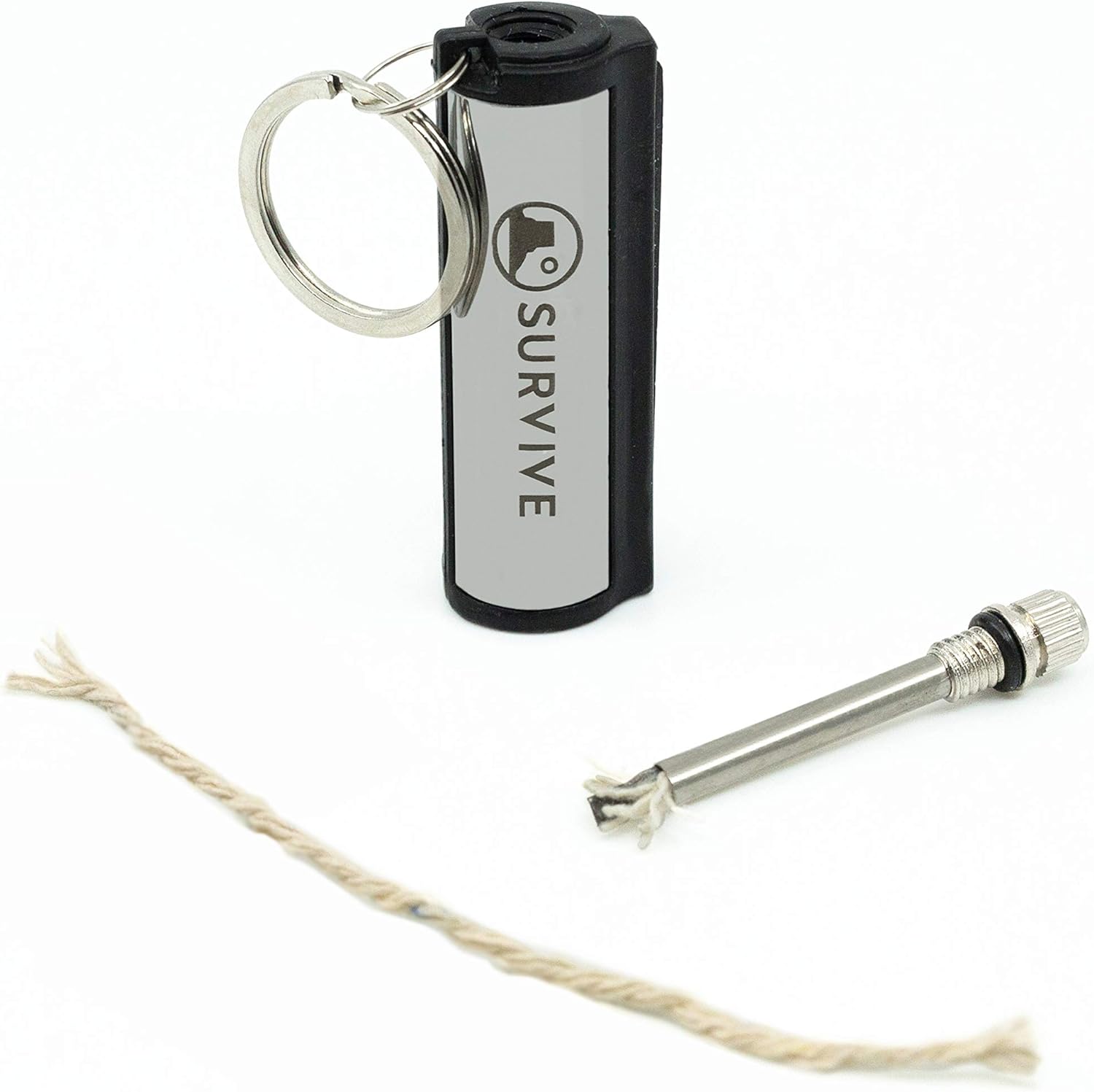 SURVIVE Permanent Match, Pack of 5, The Forever Lighter, Emergency Fire Starter Striker Set, Metal Keychain Unlimited Waterproof Stick