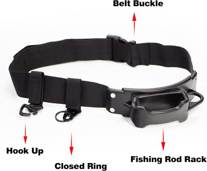 Hand Rod Holder - Adjustable Belt Fishing Rod Holder for Fly Fishing Bank Fishing Belt Wading Accessories