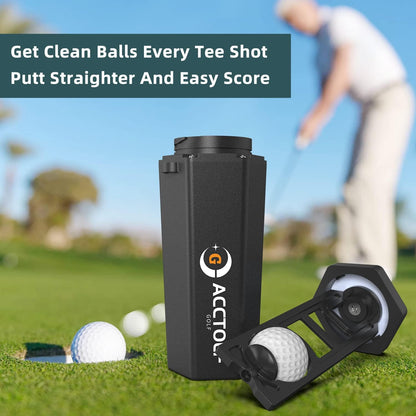 Portable Golf Ball Washer Cleaner, Golf Accessories for Men Women, Golf Club Cleaning Kit with Golf Ball Towel