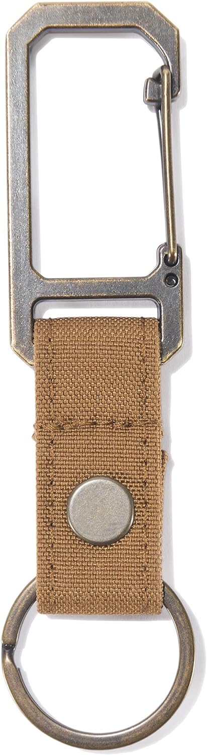 Men'S Nylon Duck Key Keeper Custom Self-Locking Metal Gate Clip Key Chain