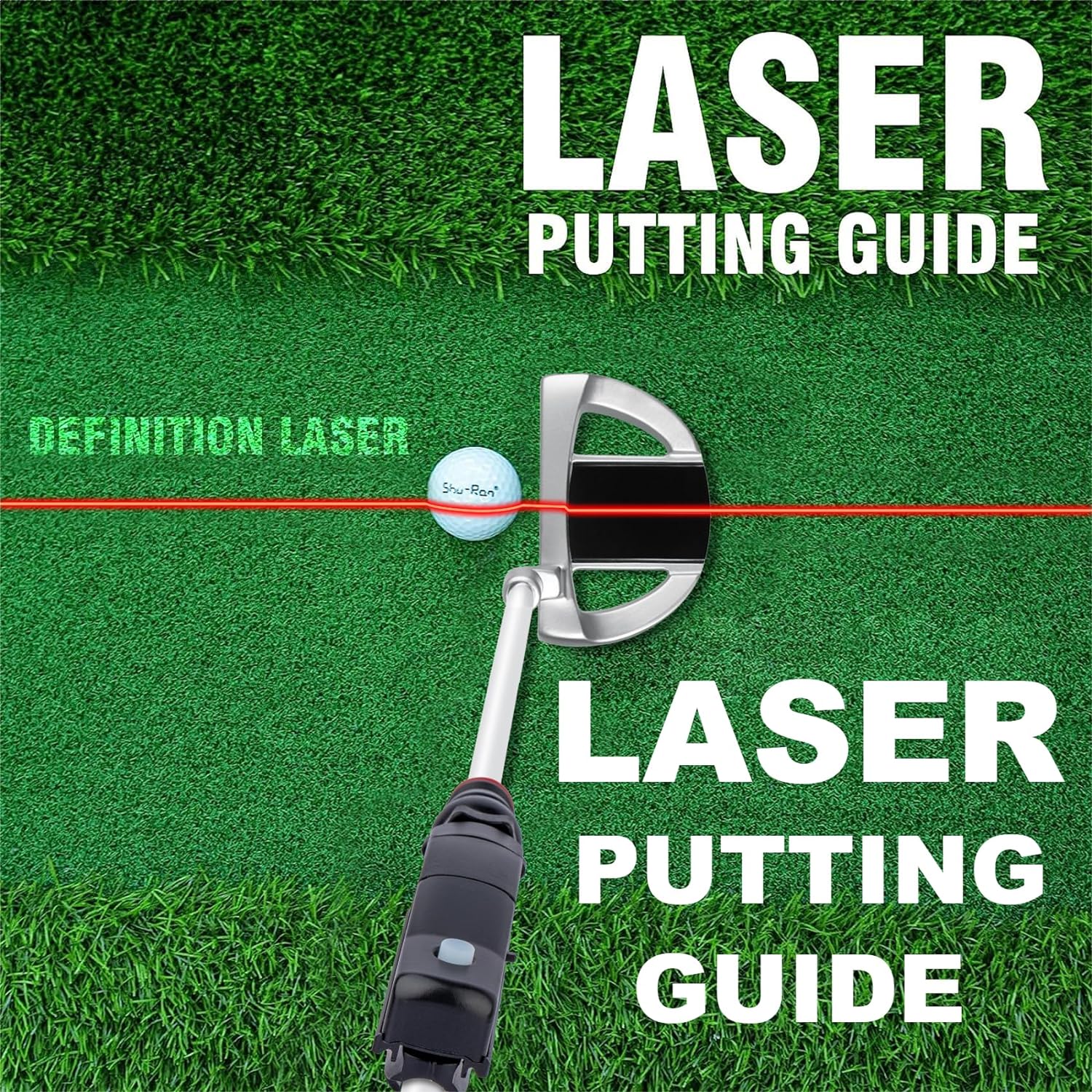 Golf Putter Laser Sight Pointer Golf Training Aids for Putting Practice Swinging Plane Corrector Posture Indicator Laser Red Line Pointer Portable Putter