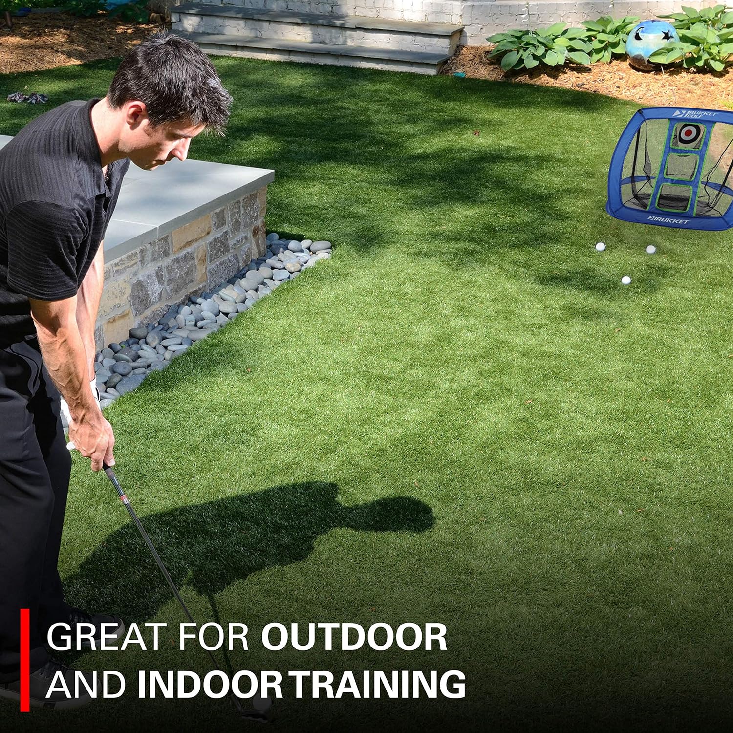 Pop up Golf Chipping Net | Choose Standard or Light-Up | Outdoor/Indoor Golfing Target Accessories and Backyard Practice Swing Game | Includes Foam Practice Balls
