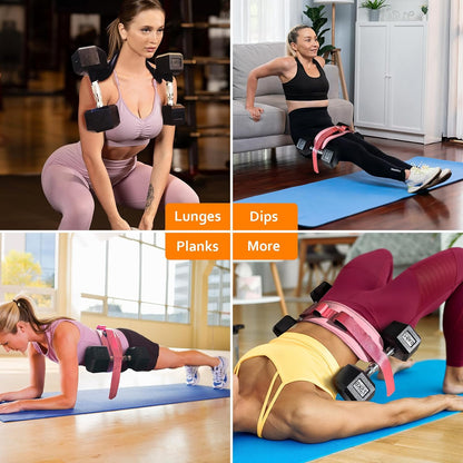 3-in-1 Hip Thrust Booty Belt Fitness Home Workout Bundle - Elevate Your Workout Now! 